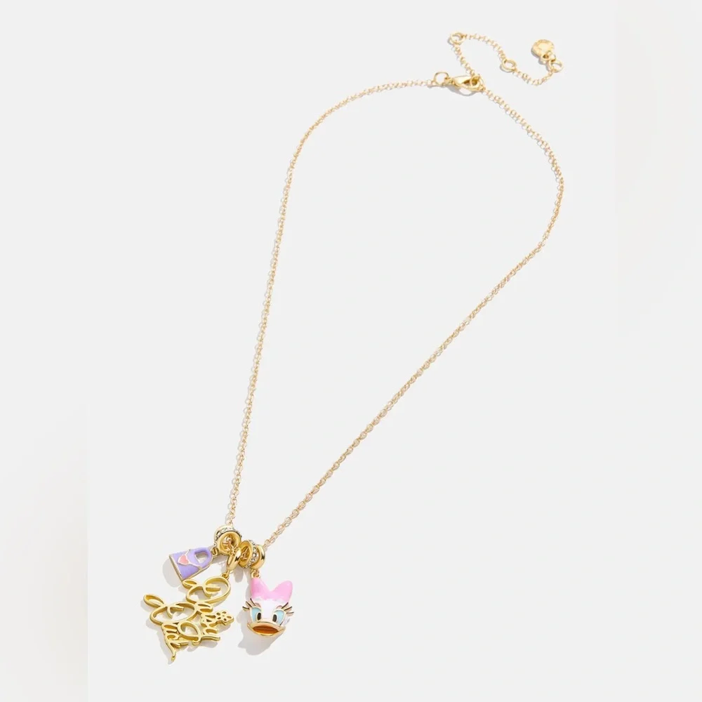 Disney Daisy Duck Cluster Charm Necklace NEW